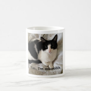 Verfijnde kat: "Ja, ik ben schattig." Koffiemok
