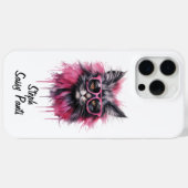 Verfijnde kat met glazen iPhone / iPad hoesje (Achterkant (horizontaal))
