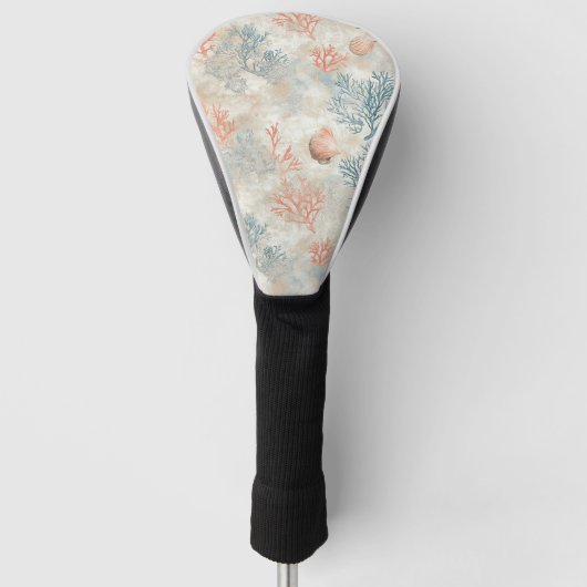 Verfijnde Koraal Takken - Zachte Schelp Golfheadcover (Voorkant)