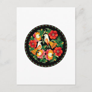Verfijnde kunstvogels bloemen mooi decor briefkaart
