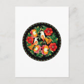 Verfijnde kunstvogels bloemen mooi decor briefkaart (Voorkant)