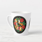 Verfijnde kunstvogels bloemen mooi decor latte mok (Linkerhoek)