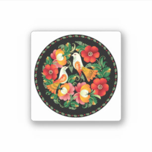 Verfijnde kunstvogels bloemen mooi decor sticker