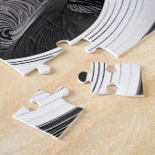 Verfijnde Kus: Zwart & Wit Liefdesverhaal Legpuzzel (Zijkant)