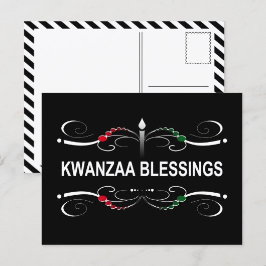 verfijnde kwanzaa zegeningen briefkaart (Voorkant / Achterkant)