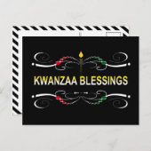 verfijnde kwanzaa zegeningen briefkaart (Voorkant / Achterkant)