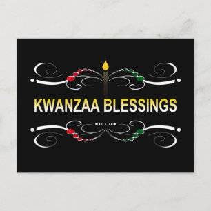 verfijnde kwanzaa zegeningen briefkaart