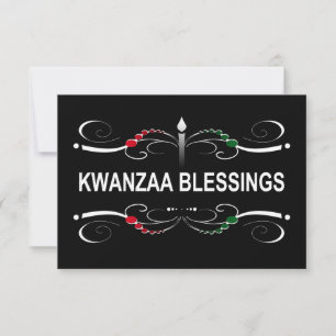verfijnde kwanzaa zegeningen kaart