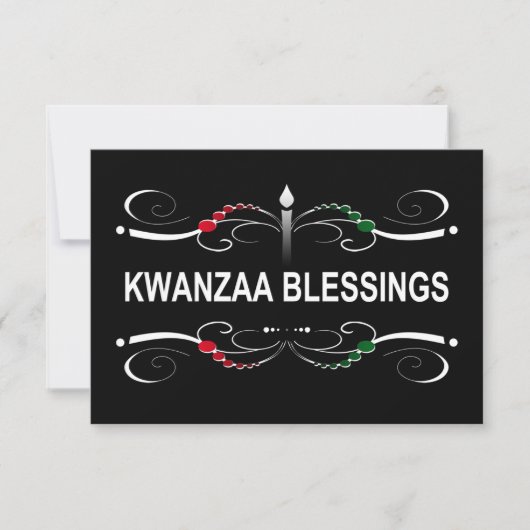 verfijnde kwanzaa zegeningen kaart (Voorkant)