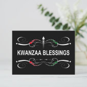 verfijnde kwanzaa zegeningen kaart (Staand voorkant)