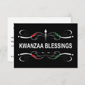 verfijnde kwanzaa zegeningen kaart (Voorkant / Achterkant)