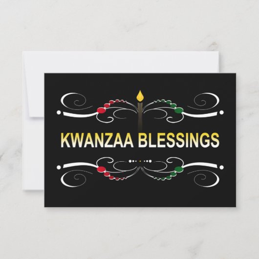 verfijnde kwanzaa zegeningen kaart (Voorkant)