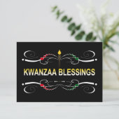 verfijnde kwanzaa zegeningen kaart (Staand voorkant)