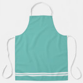 Verfijnde licht Blauwgroen Twin White Hem Racing S Schort (Voorkant)