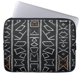 Verfijnde Luxe Afrikaanse Caribische Mudcloth Laptop Sleeve