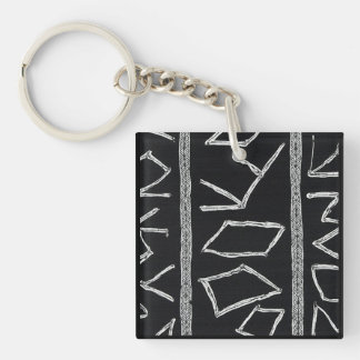 Verfijnde Luxe Afrikaanse Caribische Mudcloth Sleutelhanger