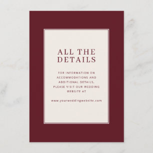 Verfijnde Marron Minimalistische Kaart