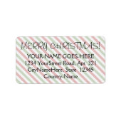 Verfijnde "MERRY CHRISTMAS!" Adreslabel Etiket (Voorkant)