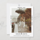 Verfijnde minimale foto Bewaar de datum Kaart (Voorkant)