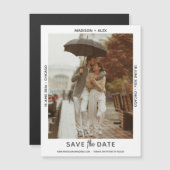 Verfijnde minimale foto Bewaar de datummagneet Kaa (Voorkant / Achterkant)