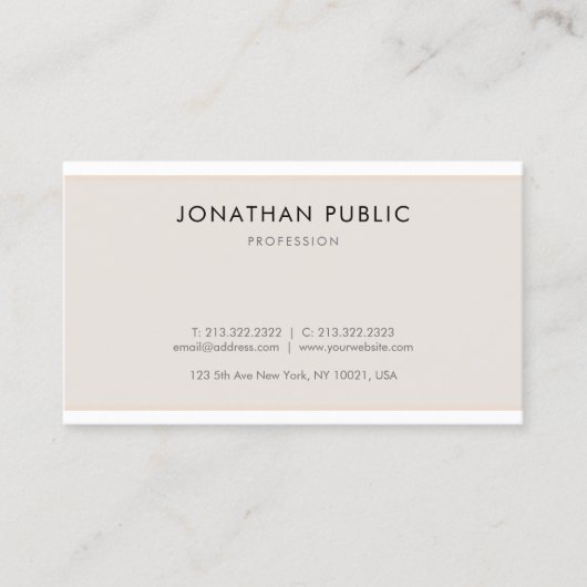 Verfijnde, minimale, moderne, stijlvolle laptop visitekaartje (Voorkant)