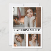 Verfijnde minimalistische Afstuderen aankondiging (Voorkant)