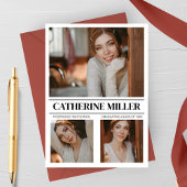 Verfijnde minimalistische Afstuderen aankondiging