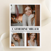 Verfijnde minimalistische Afstuderen aankondiging