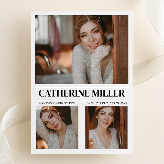 Verfijnde minimalistische Afstuderen aankondiging