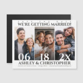 Verfijnde minimalistische foto Bewaar de datummagn (Voorkant / Achterkant)