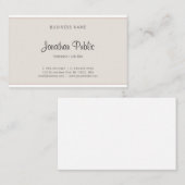 Verfijnde minimalistische moderne, eenvoudige plat visitekaartje (Voorkant / Achterkant)