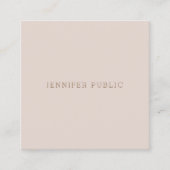 Verfijnde minimalistische, moderne Sjabloon luxe Vierkante Visitekaartje (Voorkant)