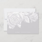 Verfijnde minimalistische monogram zwart-wit bedankkaart (Achterkant)