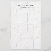 Verfijnde Minimalistische Muurstenen Professioneel Briefpapier (Voorkant)