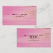 Verfijnde minimalistische roze Pattern Professiona Visitekaartje (Voorkant / Achterkant)