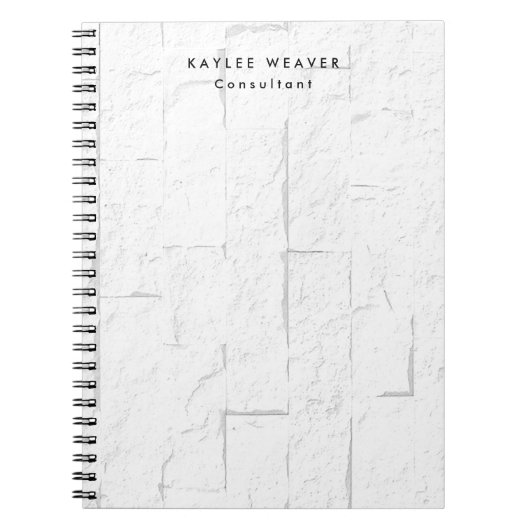 Verfijnde minimalistische wandblokken Professional Notitieboek (Voorkant)