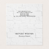 Verfijnde minimalistische wandblokken Professional Visitekaartje (Buitenkant ongevouwen)