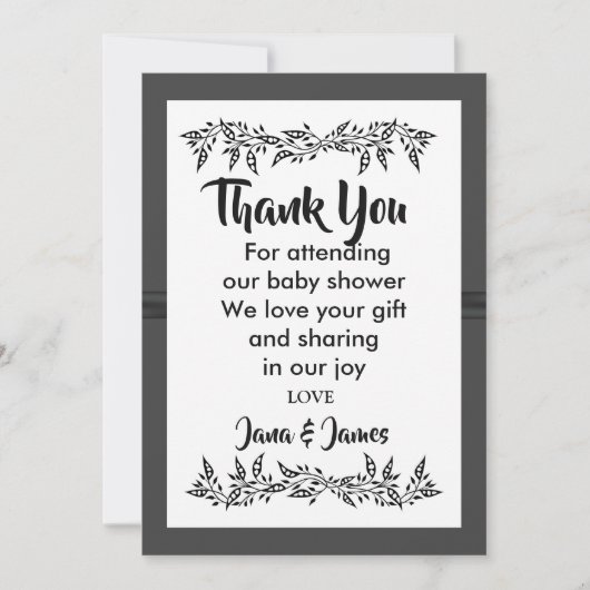 VERFIJNDE MODERN dank u Kaart (Voorkant)