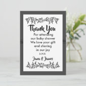 VERFIJNDE MODERN dank u Kaart (Staand voorkant)