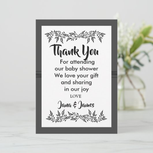 VERFIJNDE MODERN dank u Kaart (Staand voorkant)