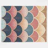 Verfijnde Moderne Abstracte Naadloze Patroon Fleece Deken (Voorkant (Horizontaal))