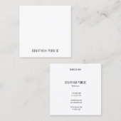 Verfijnde Moderne Eenvoudige Professionele Sjabloo Vierkante Visitekaartje (Voorkant / Achterkant)