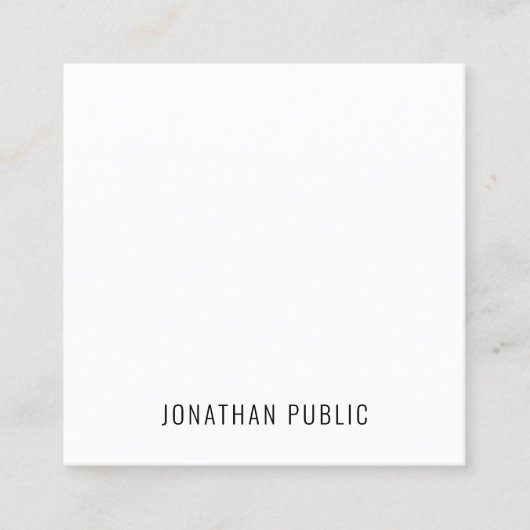 Verfijnde Moderne Eenvoudige Professionele Sjabloo Vierkante Visitekaartje (Voorkant)