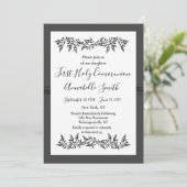 VERFIJNDE MODERNE Eerste Heilige Comm Kaart (Staand voorkant)