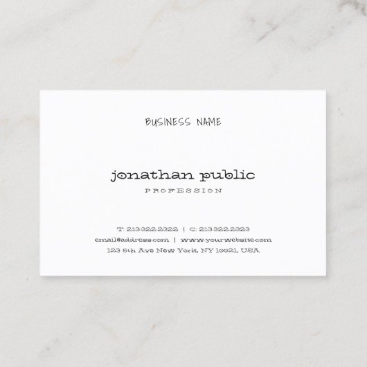 Verfijnde, moderne, handige handmatige beheerderbe visitekaartje (Achterkant)