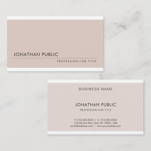 Verfijnde, moderne, professionele ontwerpkleur Lux Visitekaartje (Voorkant / Achterkant)