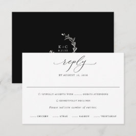Verfijnde moderne RSVP-kaart voor uw trouwfeest RSVP Kaartje