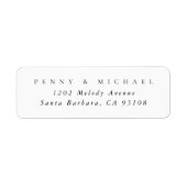 Verfijnde Moderne Zwart op Wit het Adres van de Te Etiket (Voorkant)