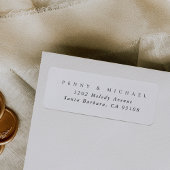 Verfijnde Moderne Zwart op Wit het Adres van de Te Etiket