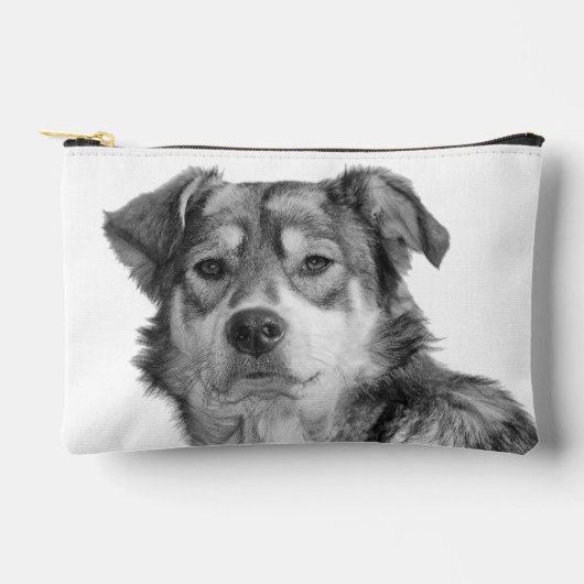 Verfijnde monochrome grote gemengde rashond etui (Voorkant)